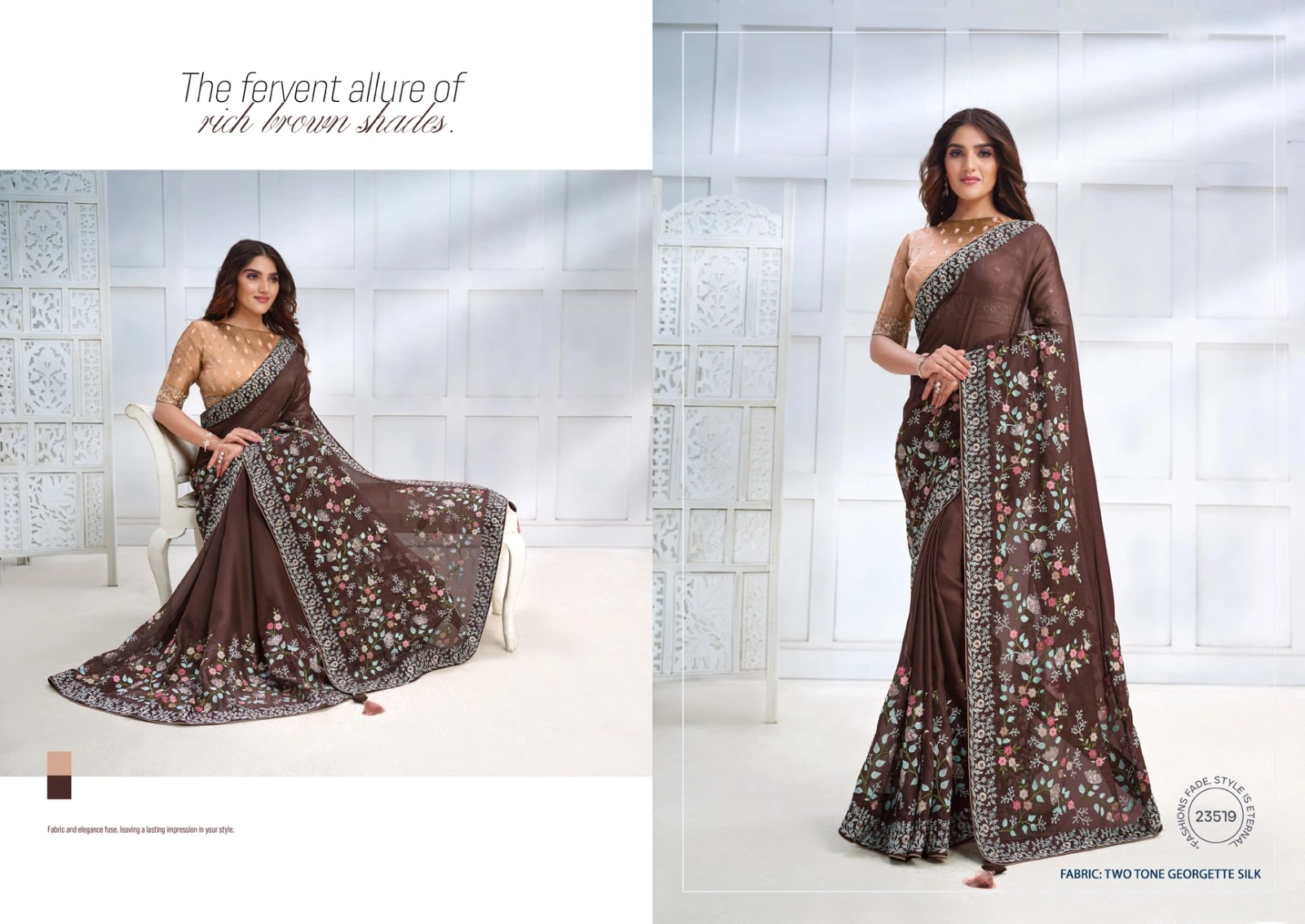 Mahotsav Mohmanthan 23500 Series Majestica Fancy Wholesale Designer Sarees Catalog — Wholesale Sarees, MPA wholesale from Surat - Gallery Image 5